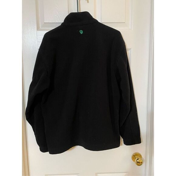 Patagonia Synchilla Jacket Black Fleece Light Coat Zip Up Mens L evolution logo - Picture 3 of 4